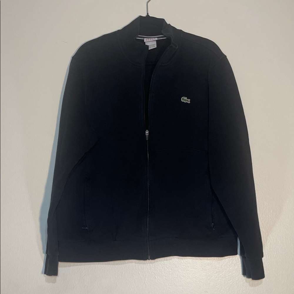 Lacoste Men's Dark Blue Zip-Up Sweater